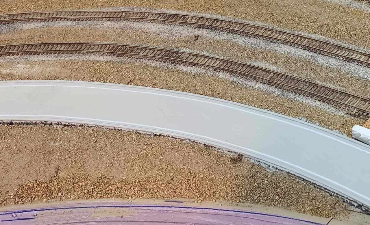 AN N SCALE MODEL RAILROAD STREET REALITICALLOY DETAILED AND WEATHERED